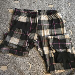 Ardene Black and Pink Plaid Pants